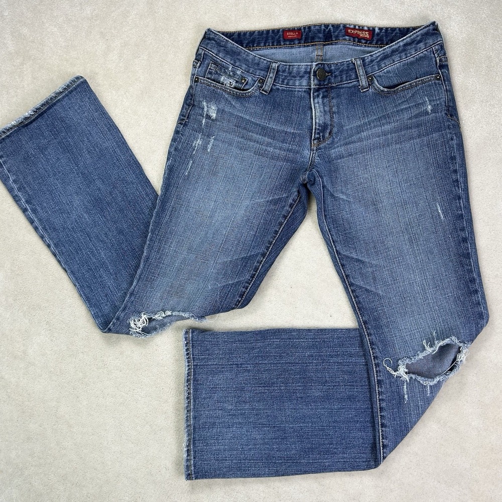 Vintage Y2K Express Jeans Women's 32x30 Stella Low Rise Boot Flared Stretch